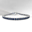 Bracelet en argent sterling avec saphirs bleus de 8,36 carats