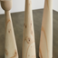 Tapered Candlestick Holder Pine Wood Cognac, Espresso, Natural - Korvel