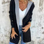 Manteau Cardigan Contrast Élégant pour Femmes avec Capuche