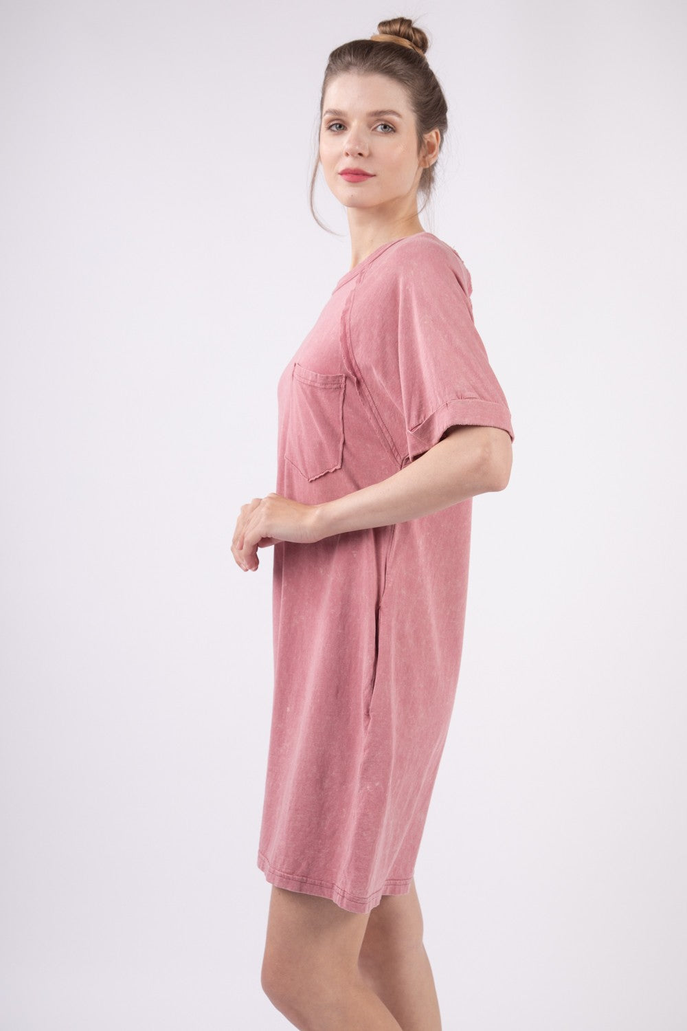 Effortlessly Chic Mini Tee Dress with Pockets