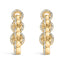 Pendientes colgantes de eslabones de cadena de plata esterlina chapada en oro amarillo de 14K con di