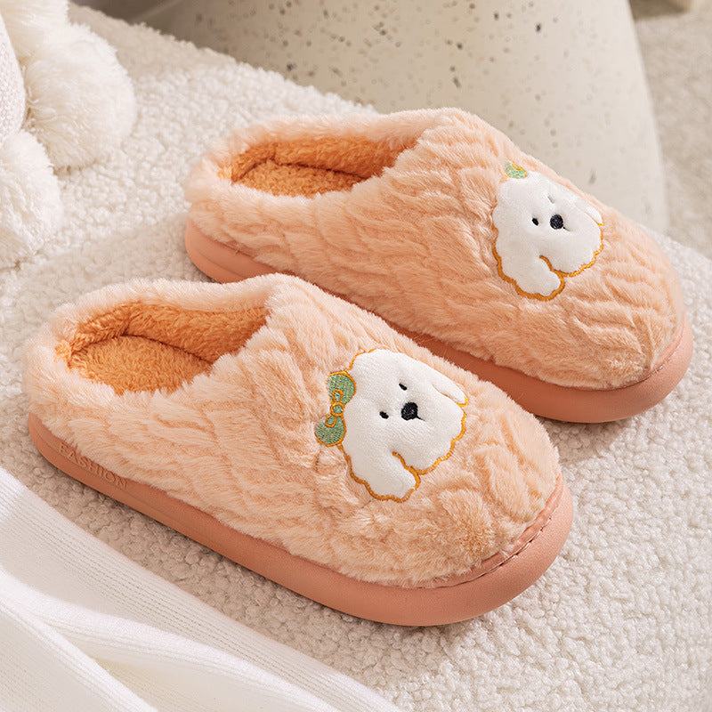 Couple Cotton Slippers - Plush Indoor Comfort