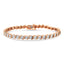 Pulsera de Tenis de Diamantes de Plata Esterlina Baño de Oro Rosa de 14K - 7"