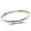 0.57 Carat Genuine Yellow Diamond Sterling Silver Engagement Ring