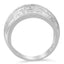 Anillo de cóctel de diamantes en corte baguette de plata esterlina .925 - Talla 6-1/2