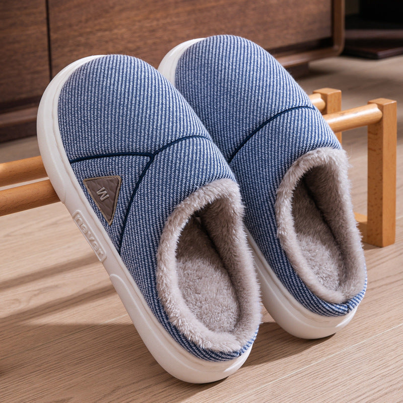 Chaussons en polaire rayés unis de qualité supérieure pour un confort douillet