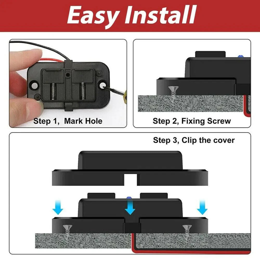 Cargador de coche dual USB PD QC3.0 12-24V 4.8A con salida de potencia LED
