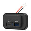 Cargador de coche dual USB PD QC3.0 12-24V 4.8A con salida de potencia LED