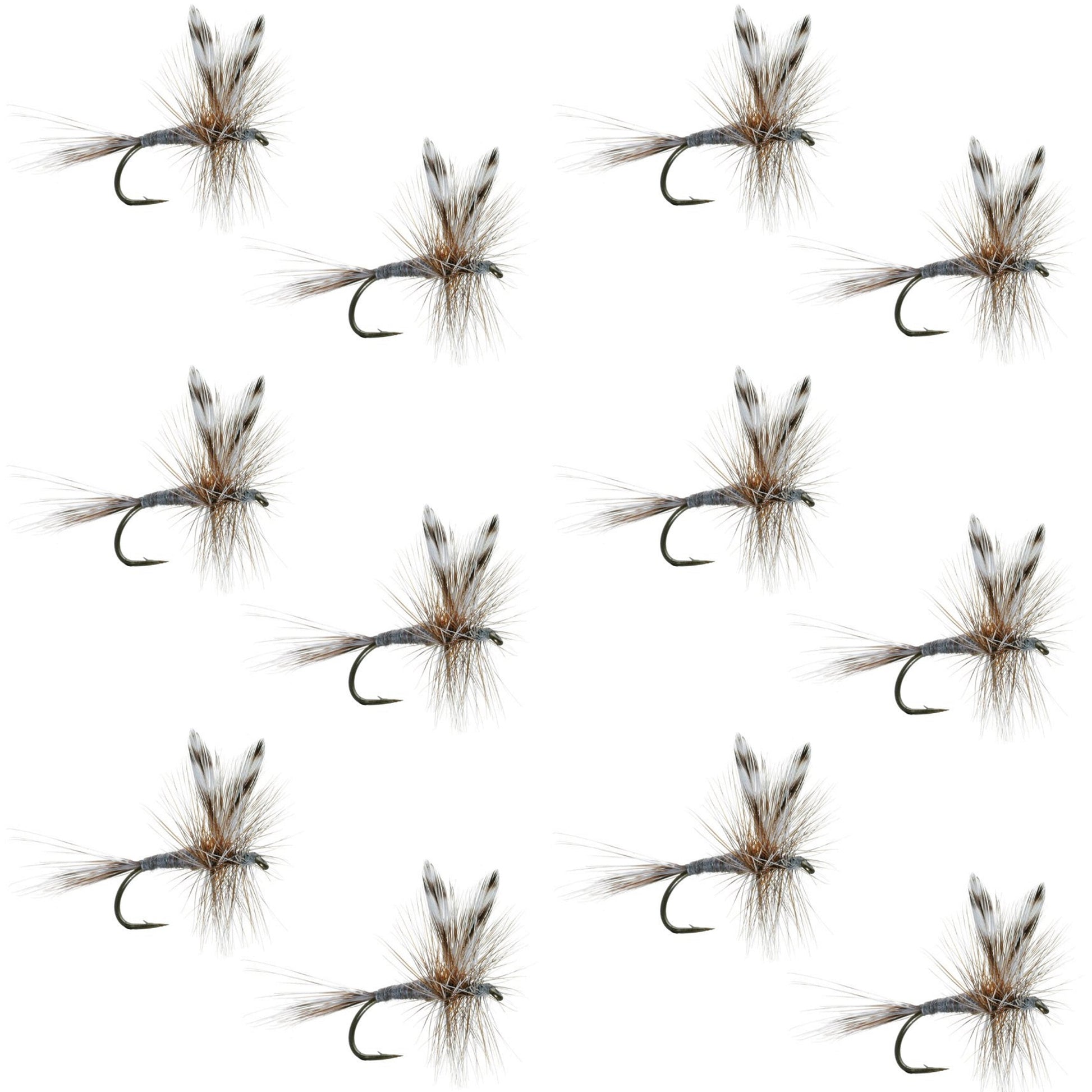 Adams Classic Dry Fly - Premium 1 Dozen Size 18 Flies - Korvel