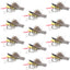Dave's Premium Yellow Foam Grasshopper Flies - 12 Pack, Size 12 Hook - Korvel