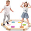 12-Piece Kids Wooden Balance Beam Set with Colorful Stepping Stones
