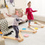 12-Piece Kids Wooden Balance Beam Set with Colorful Stepping Stones