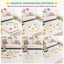 12-Piece Kids Wooden Balance Beam Set with Colorful Stepping Stones