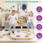 12-Piece Kids Wooden Balance Beam Set with Colorful Stepping Stones