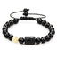 Bracelets en perles de pierre noire pour couples - Collection Zodiac