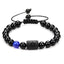 Bracelets en perles de pierre noire pour couples - Collection Zodiac