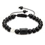 Bracelets en perles de pierre noire pour couples - Collection Zodiac