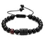 Bracelets en perles de pierre noire pour couples - Collection Zodiac