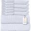 Juego de Toallas de Baño de Algodón Premium de 12 Piezas - Suaves y Absorbentes