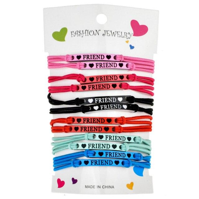 Ensemble de 12 Bracelets en Corde Charmants Ajustables Faits Main