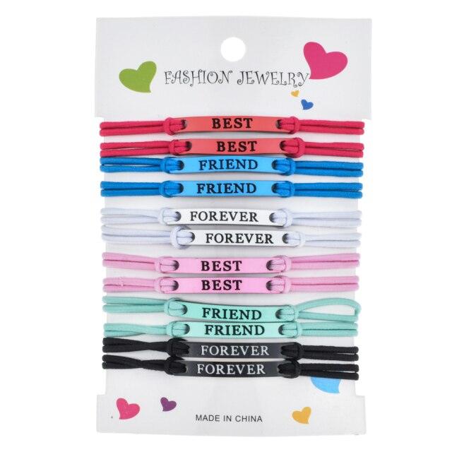 Ensemble de 12 Bracelets en Corde Charmants Ajustables Faits Main