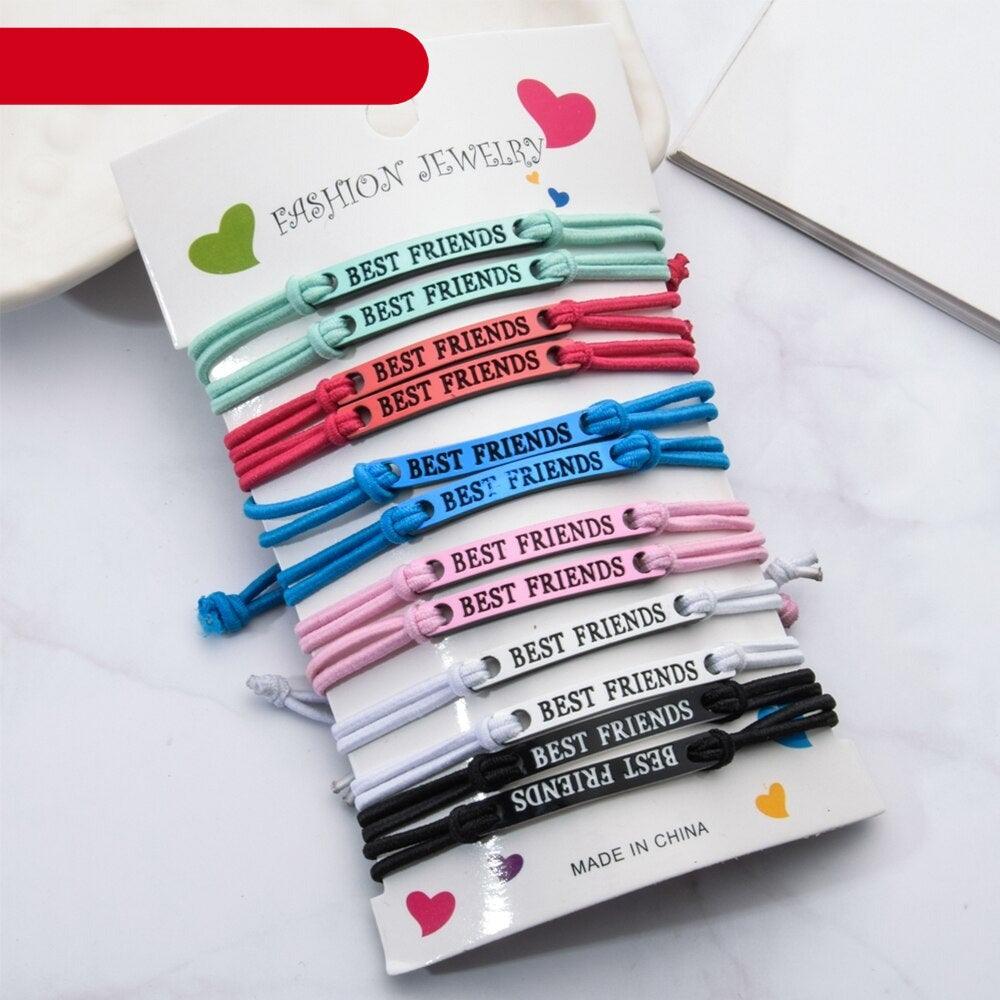 Ensemble de 12 Bracelets en Corde Charmants Ajustables Faits Main