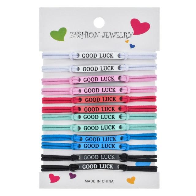 Ensemble de 12 Bracelets en Corde Charmants Ajustables Faits Main