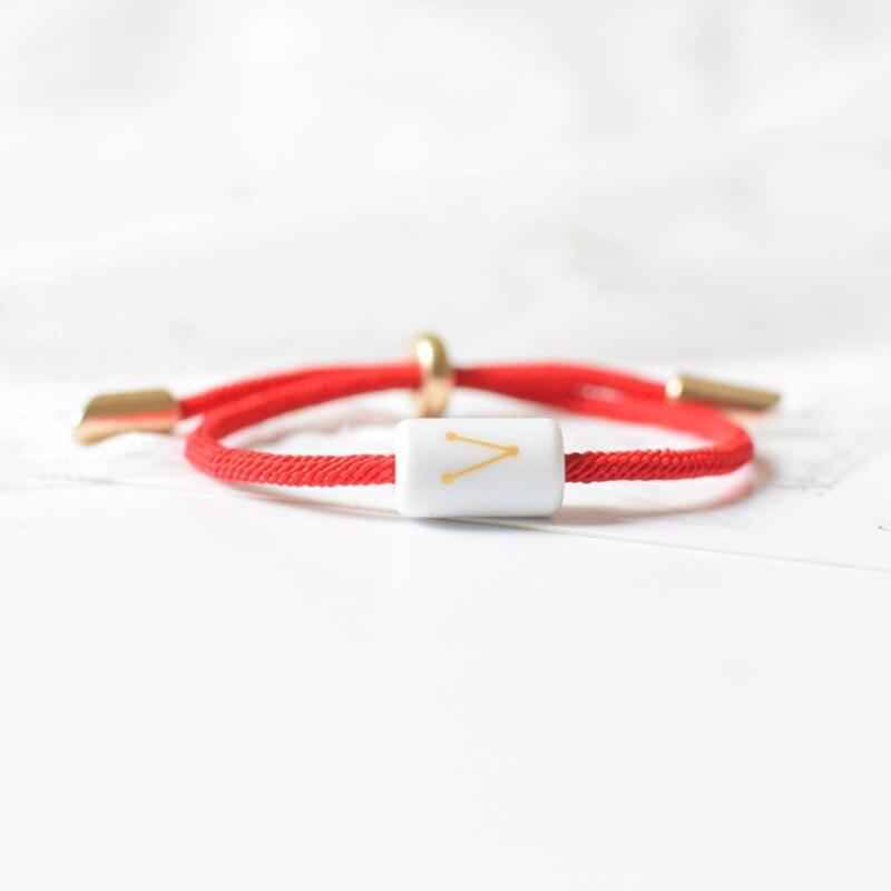 Bracelet de charme des 12 signes du zodiaque - Bijoux en corde faits à la main ajustables