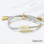 Bracelet de charme des 12 signes du zodiaque - Bijoux en corde faits à la main ajustables