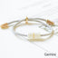 Bracelet de charme des 12 signes du zodiaque - Bijoux en corde faits à la main ajustables