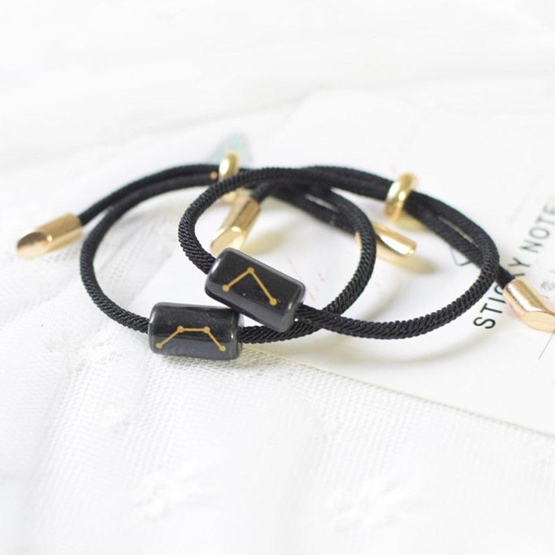 Bracelet de charme des 12 signes du zodiaque - Bijoux en corde faits à la main ajustables