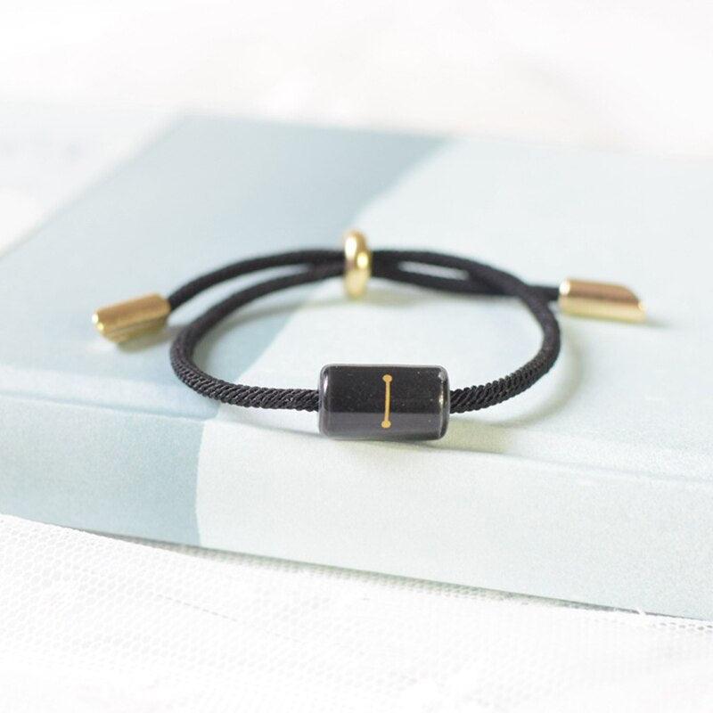 Bracelet de charme des 12 signes du zodiaque - Bijoux en corde faits à la main ajustables