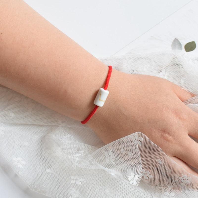 Bracelet de charme des 12 signes du zodiaque - Bijoux en corde faits à la main ajustables