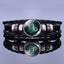 Bracelet en Cuir avec Charms des Signes du Zodiaque - Bangle Multicouche pour Hommes et Femmes