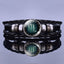 Bracelet en Cuir avec Charms des Signes du Zodiaque - Bangle Multicouche pour Hommes et Femmes