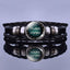Bracelet en Cuir avec Charms des Signes du Zodiaque - Bangle Multicouche pour Hommes et Femmes