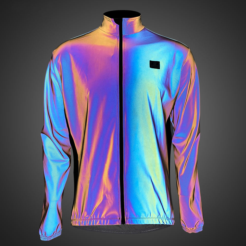 Chaqueta de Ciclismo Reflectante Colorida para Seguridad Nocturna
