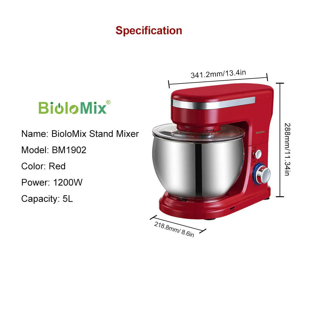 Batidora de Pie Multifuncional de 1200W