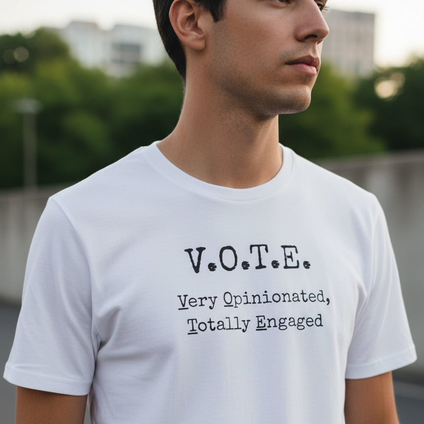 V.O.T.E. Unisex T-Shirt - Very Opinionated, Totally Engaged