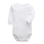 Newborn Footed Pajamas Zipper Girl and Boy Romper Long Sleeve Jumpsuit Cotton Solid White Fashion 0-24 Months Baby Clothes - Korvel