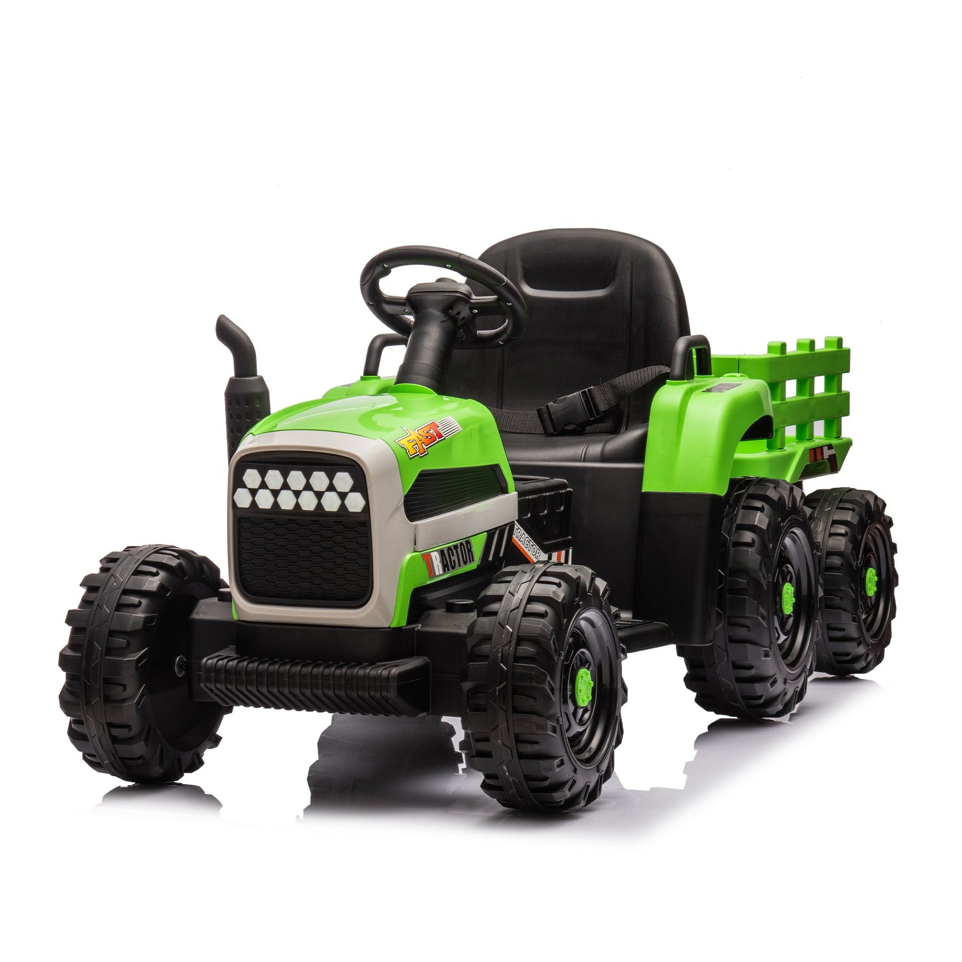 Children's electric tractor toy, powered by 24V battery, 200w * 2 motor 1.86-4.97MPH/remote control three speed adjustable - Korvel