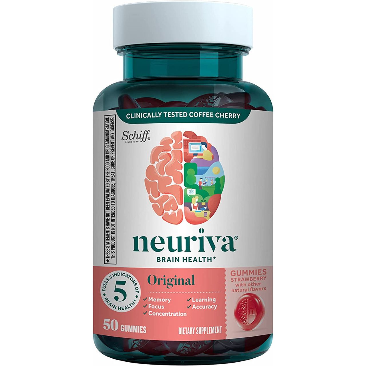 Gomitas Originales Neuriva para la Salud Cerebral - Sabor Fresa