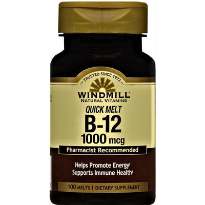 Windmill Vitamin B-12 Sublingual Tablets, 1000 Mcg