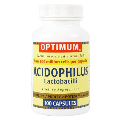 Optimum Acidophilus Lactobacilli Capsules