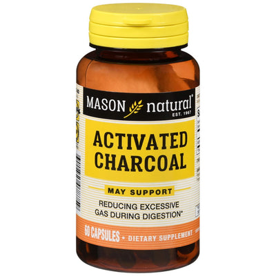 Mason Natural Activated Vegetable Charcoal 260 Mg Capsules - 60 Count