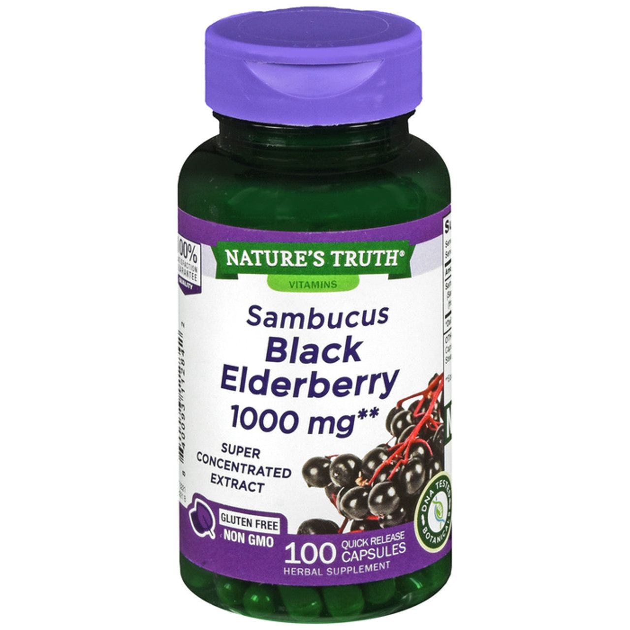 Sambucus de la Verdad Natural, 1000 Mg, 100 Cápsulas