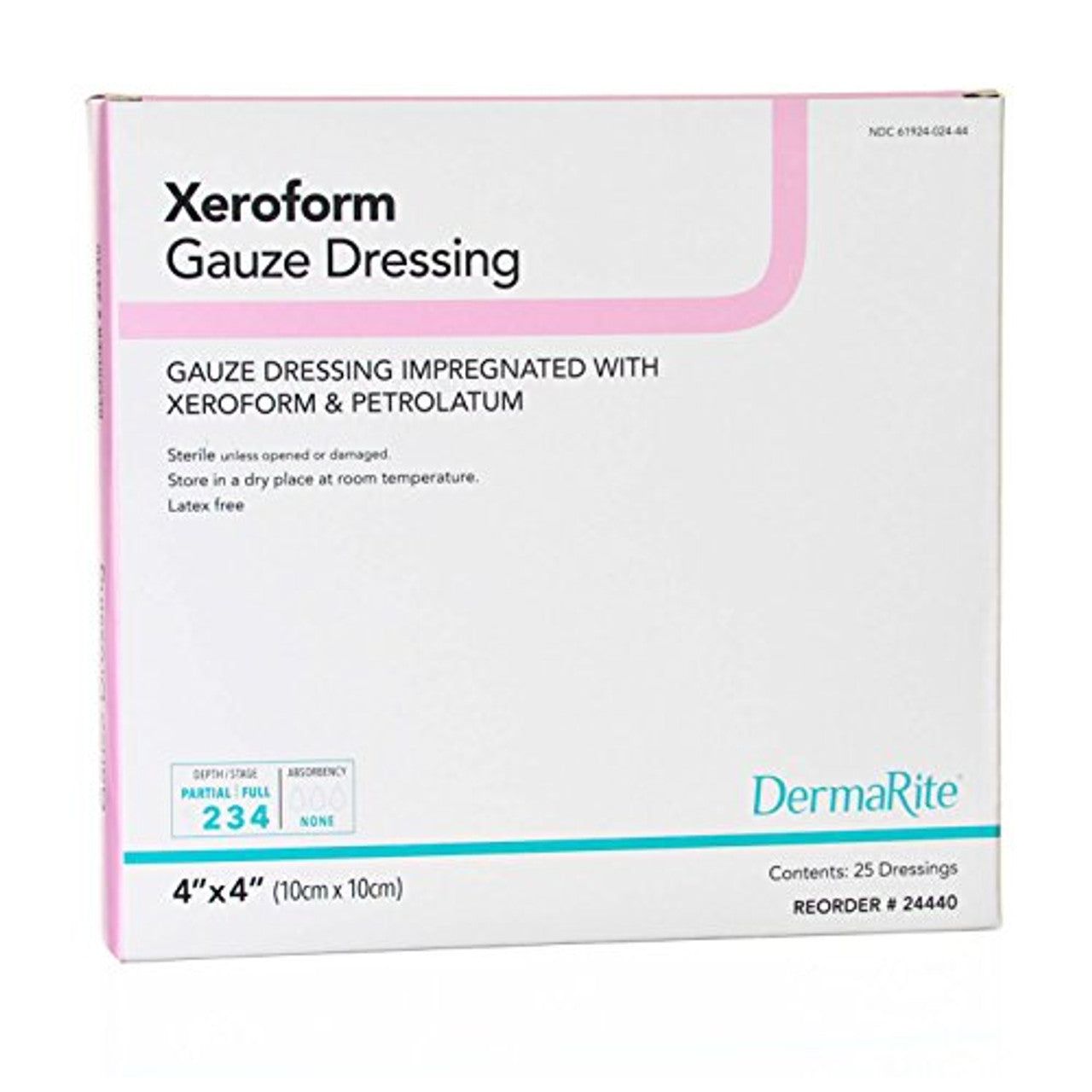 Pansement imprégné de pétrolatum Xeroform - 4x4 pouces