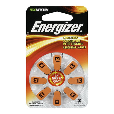 Baterías para audífonos Energizer Tamaño 13 - Lengüeta Naranja