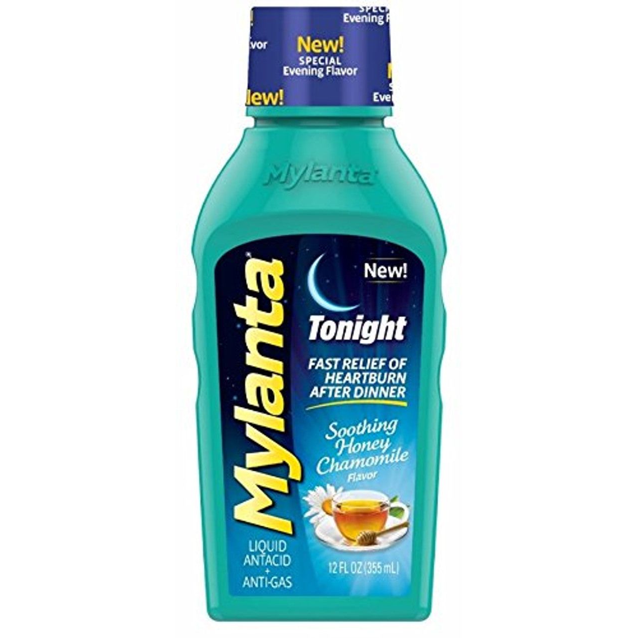 Mylanta Tonight Antacid Líquido de Miel y Manzanilla 12 Fl Oz