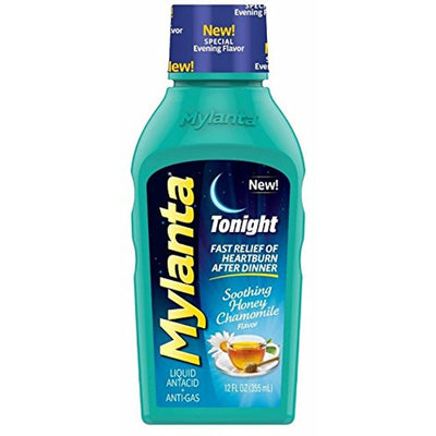 Mylanta Tonight Soothing Honey Chamomile Liquid Antacid 12 Fl Oz